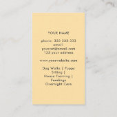 Home Huisdier Zittend Schattige Happy Cat Gezichte Visitekaartje (Achterkant)