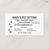 Home Huisdier Zittend Waterverf Visitekaartje Hond (Voorkant)