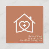 Home Hulp voor professionele zorgverleners Vierkante Visitekaartje (Voorkant)