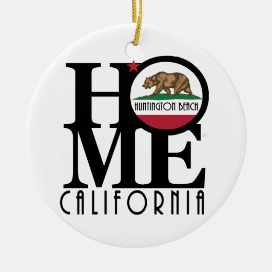 HOME Huntington Beach California Keramisch Ornament (Voorkant)