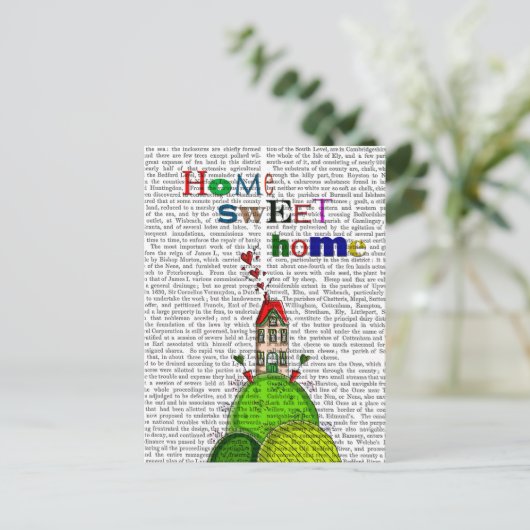 Home-illustratie Briefkaart (Staand voorkant)