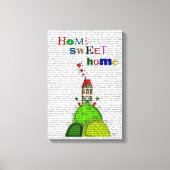 Home-illustratie Canvas Afdruk (Voorkant)