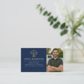 Home Improvement Photo Navy Blue Visitekaartje (Staand voorkant)