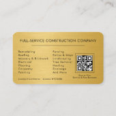 Home Improvement QR Code Metallic Visitekaartje (Achterkant)