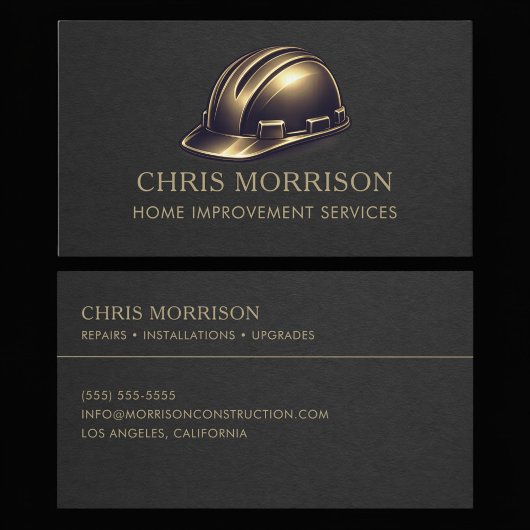 Home Improvement Services Hard Hat Professional Visitekaartje