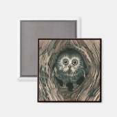 "Home in a Hole" Uil Magnet (Voorkant / Achterkant)