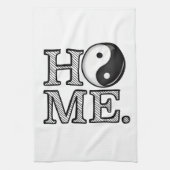 Home in Harmony Yin Yang Symbol Theedoek (Verticaal)