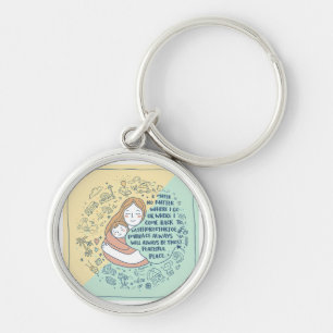 Home in Your Hand: Mother's Hug Doodle Sleutelhang Sleutelhanger