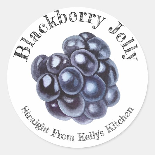 Home Inblikken Bedrijf Blackberry Jelly Food Label (Voorkant)