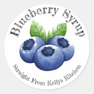 Home Inblikken Bedrijf Blueberry Syrup Food Label