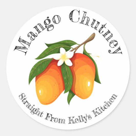 Home Inblikken Bedrijf Mango Chutney Food Label (Voorkant)
