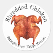 Home Inblikken Bedrijf Shredded Chicken Food Label (Voorkant)