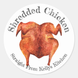 Home Inblikken Bedrijf Shredded Chicken Food Label