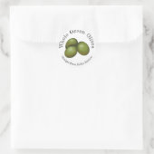 Home Inblikken Bedrijf Whole Green Olive Food Labe Ronde Sticker (Tas)