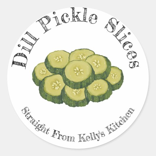 Home Inblikken Business Dill Pickles Etiket (Voorkant)