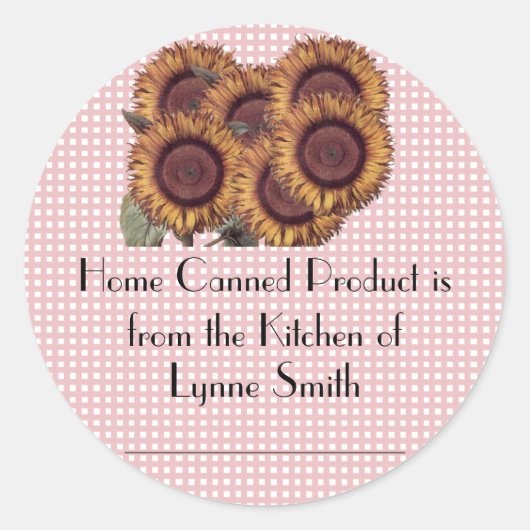 Home Inblikken Labels — met Zonnebloemen (Voorkant)