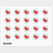 Home Inblikken Zakelijk Aardbeien Concentraat Labe Ronde Sticker (Vel)