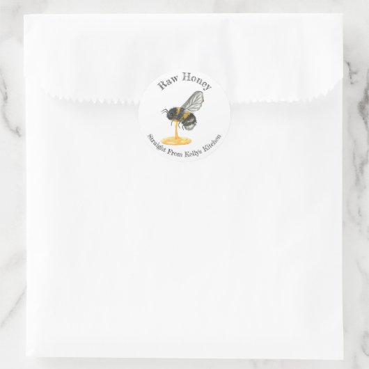 Home Inblikken Zakelijk Raw Honey Food Label (Tas)