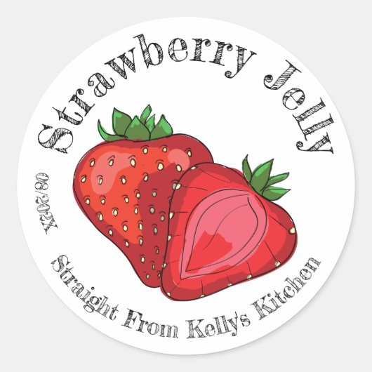 Home Inblikken Zakelijk Strawberry Jelly Label Dat (Voorkant)
