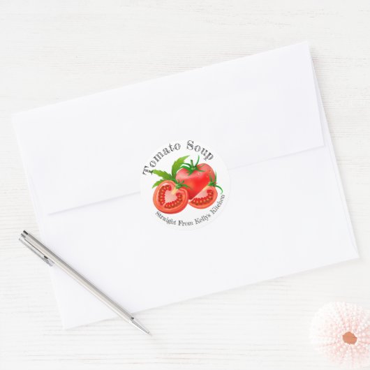 Home Inblikken Zakelijk Tomatensoep Etiket (Envelop)