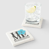 HOME Indialantic Blue Hibiscus Stenen Onderzetter (Zijkant)