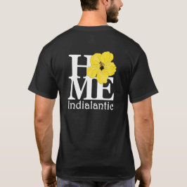 HOME Indialantic Gele hibiscus (achterontwerp) T-shirt