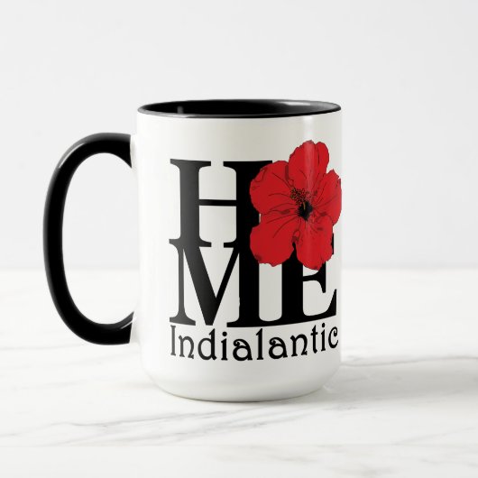 HOME Indialantic Red Hibiscus 15oz Mok (Links)