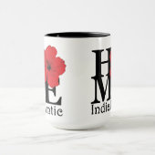 HOME Indialantic Red Hibiscus 15oz Mok (Midden)