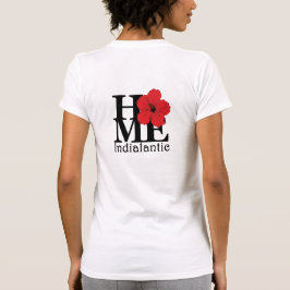 HOME Indialantic Red Hibiscus (achterafdruk) T-shirt