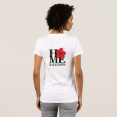 HOME Indialantic Red Hibiscus (achterafdruk) T-shirt (Achterkant volledig)