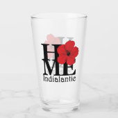 HOME Indialantic Red Hibiscus Glas (Achterkant)