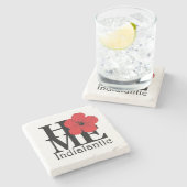 HOME Indialantic Red Hibiscus Stenen Onderzetter (Zijkant)