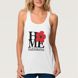HOME Indialantic Red Hibiscus (voorkant afdrukken) Tanktop