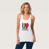 HOME Indialantic Red Hibiscus (voorzijde afdrukken Tanktop (Volledige Voorkant)