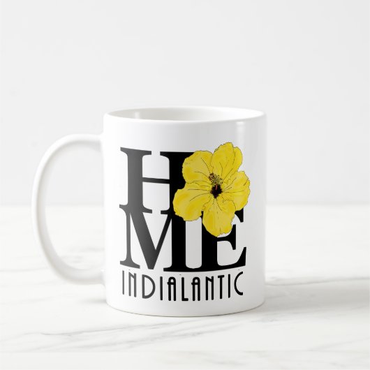 HOME Indialantic Yellow Hibiscus 11oz Koffiemok (Links)