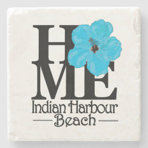 HOME Indian Harbour Beach Blue Hibiscus Stenen Onderzetter