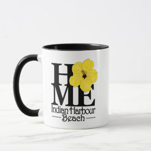 HOME Indian Harbour Beach Yellow Hibiscus 11oz Mok