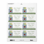 Home Ingeblikt Cherry Jam Jar Label (personalisere (Full Sheet)