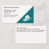 Home Inspectie Diensten Visitekaartje (Voorkant / Achterkant)