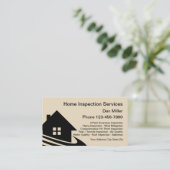 Home Inspectie Diensten Visitekaartjes (Staand voorkant)