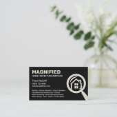 Home Inspection Black Visitekaartje (Staand voorkant)