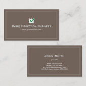 Home Inspection Green House Professional Plain Visitekaartje (Voorkant / Achterkant)