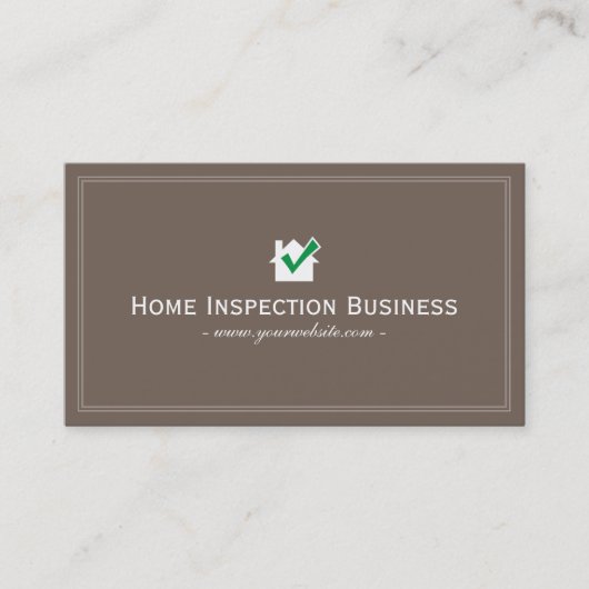 Home Inspection Green House Professional Plain Visitekaartje (Voorkant)