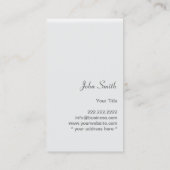 Home Inspection House Safety Elegant White Visitekaartje (Achterkant)