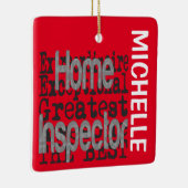 Home Inspector Extraordinaire CUSTOM Keramisch Ornament (Rechts)