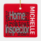 Home Inspector Extraordinaire CUSTOM Keramisch Ornament (Achterkant)