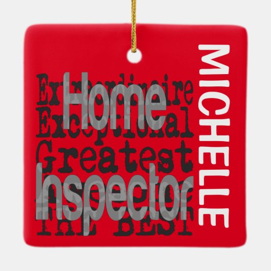 Home Inspector Extraordinaire CUSTOM Keramisch Ornament (Achterkant)