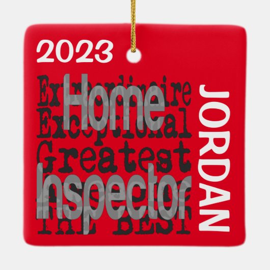 Home Inspector Extraordinaire CUSTOM Keramisch Ornament (Achterkant)