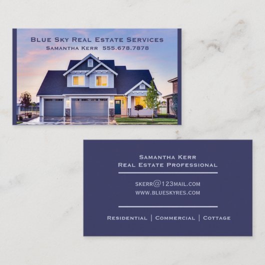 Home Inspector Real Estate Agent Reality Services Visitekaartje (Voorkant / Achterkant)