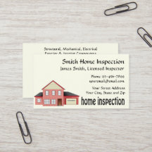 Home Inspector Visitekaartje